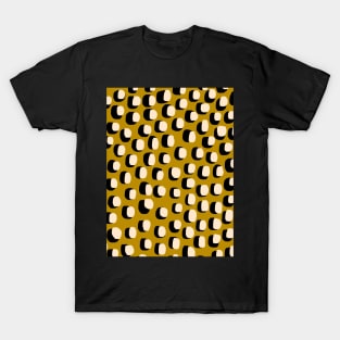 Dark Mustard Colour Spotty Pattern T-Shirt